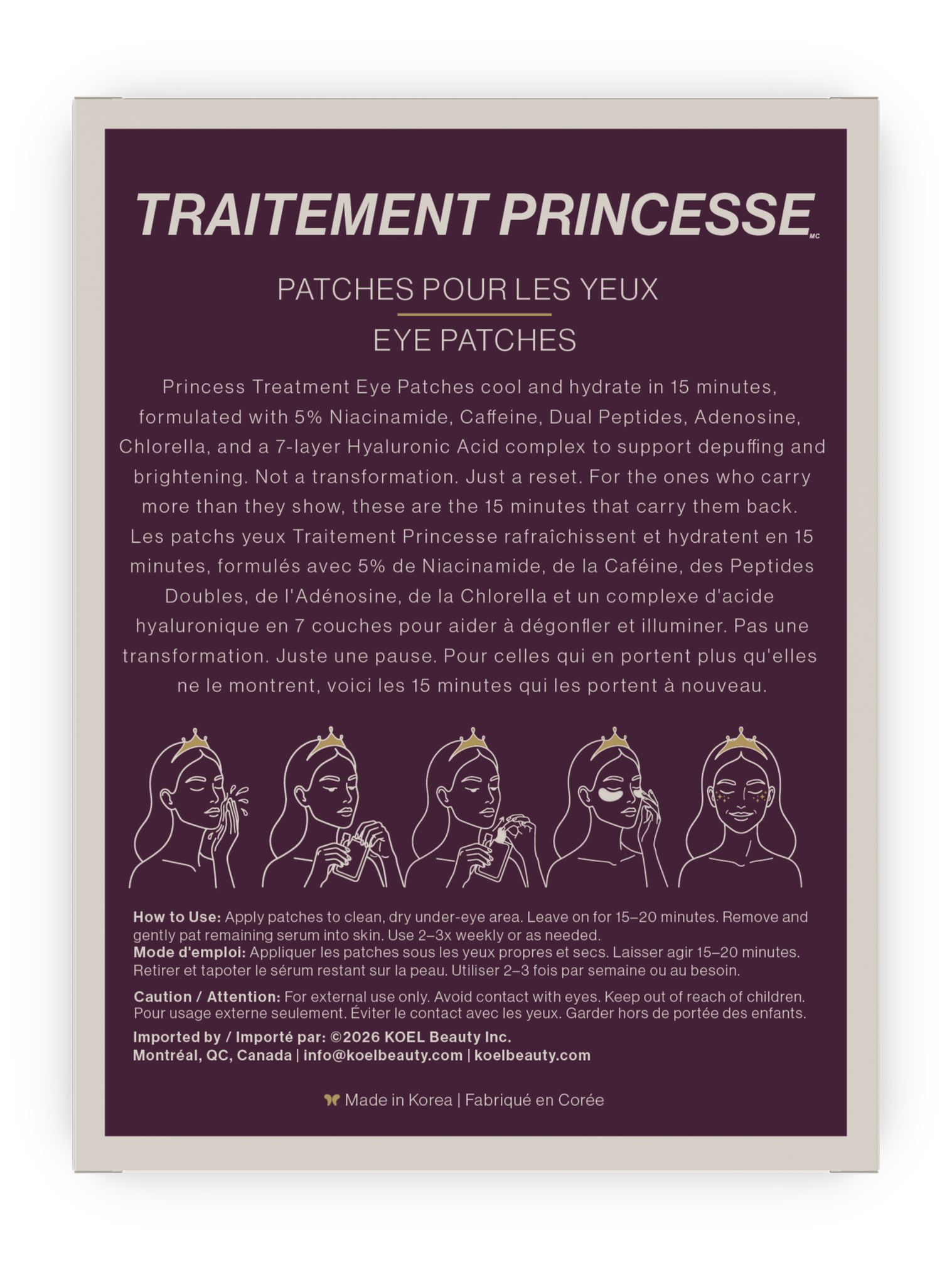 KOEL Princess Treatment box, back
